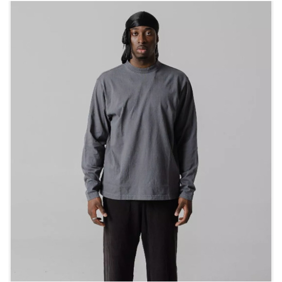Yeezy Gap Long Sleeve T-Shirt Dark Gray Medium Unreleased NWT YZY - Picture 1 of 4